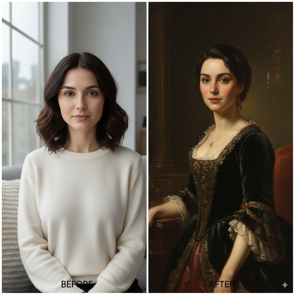 Artistic Portrait - AI image transformation example